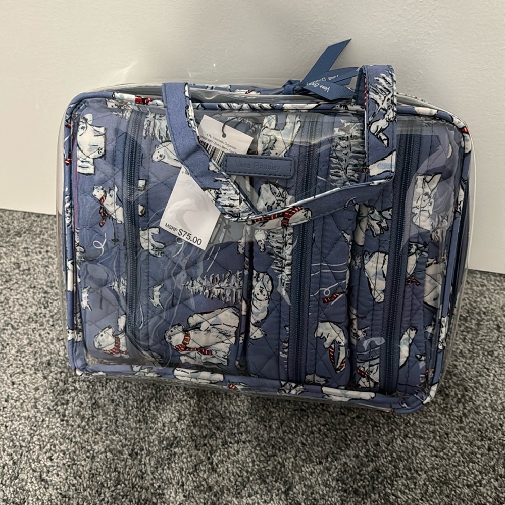 Vera Bradley 4 Pc Cosmetic Organizer Polar Bears